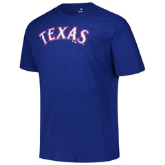 Evan Carter Texas Rangers Fanatics Big & Tall Name & Number T-Shirt - Royal T-shirts