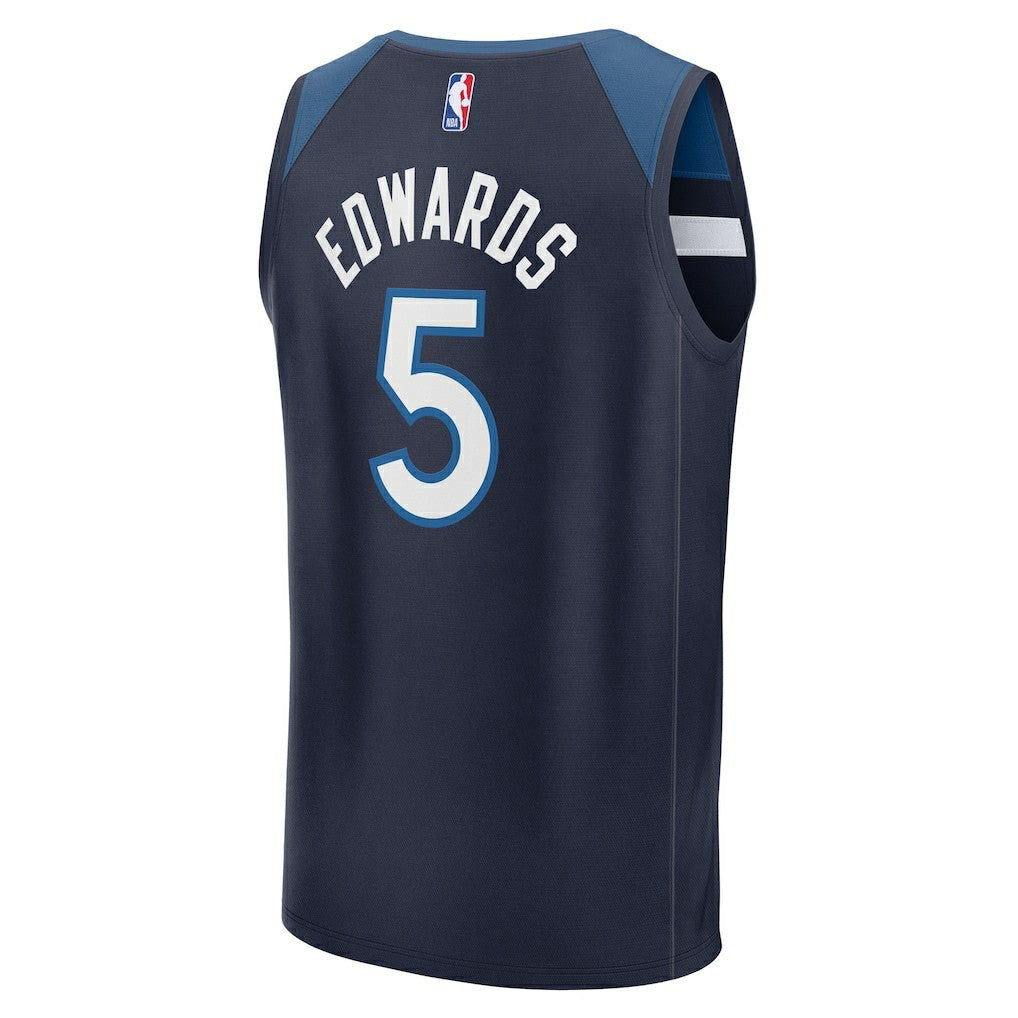 Anthony Edwards Minnesota Timberwolves Fast Break Replica Player Jersey Icon Edition Navy