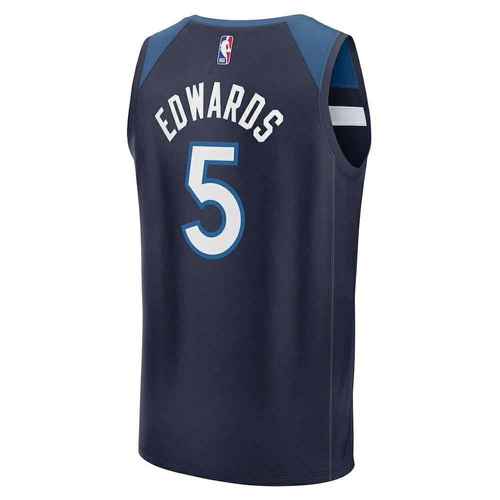 Anthony Edwards Minnesota Timberwolves Fast Break Replica Player Jersey Icon Edition Navy