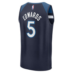 Anthony Edwards Minnesota Timberwolves Fast Break Replica Player Jersey Icon Edition Navy