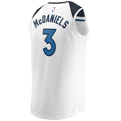 Jaden McDaniels Minnesota Timberwolves Fast Break Replica Player Jersey Association Edition White