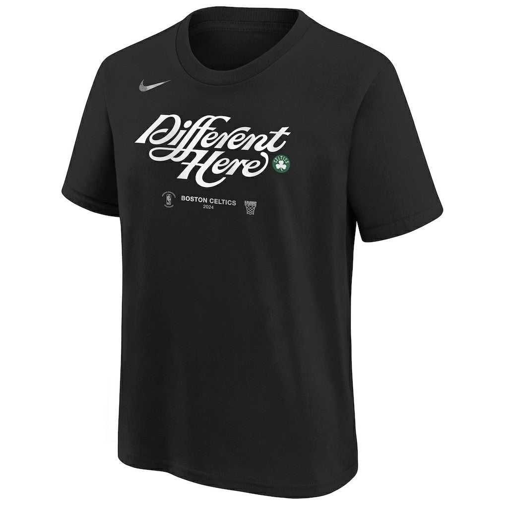 Boston Celtics Youth 2024 NBA Playoffs Mantra T-Shirt Black