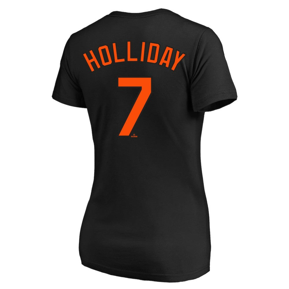 Jackson Holliday Baltimore Orioles Women's Plus Size Name & Number V-Neck T-Shirt - Black T-shirts