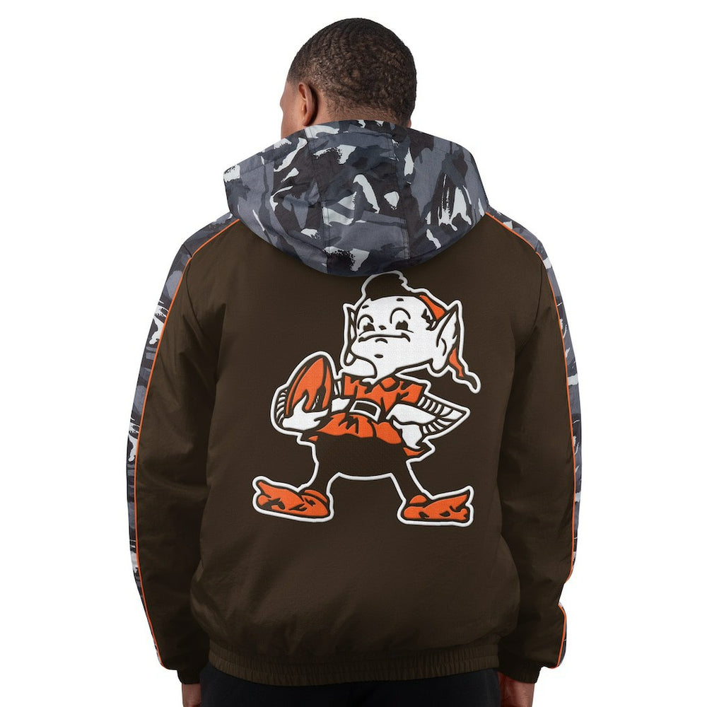 Cleveland Browns Starter Thursday Night Gridiron Full-Zip Hoodie Jacket Brown