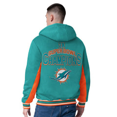 Miami Dolphins G-III Extreme No Huddle Commemorative Full-Zip Hoodie Jacket Aqua