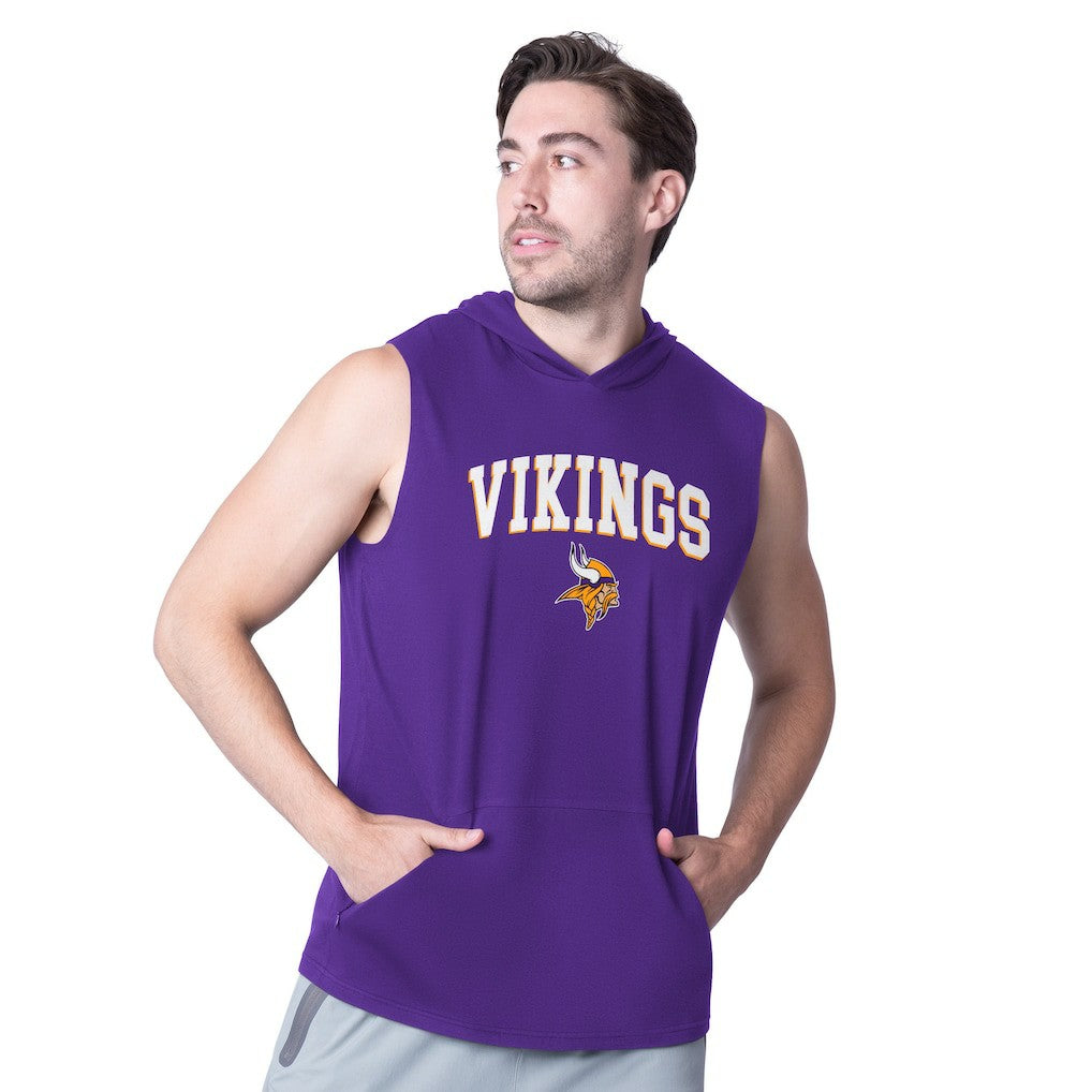 Minnesota Vikings MSX by Michael Strahan Action Sleeveless Pullover Hoodie Purple
