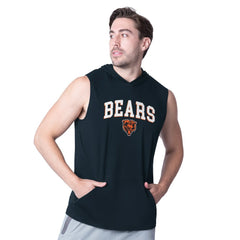 Chicago Bears MSX by Michael Strahan Action Sleeveless Pullover Hoodie Navy