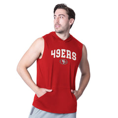 San Francisco 49ers MSX by Michael Strahan Action Sleeveless Pullover Hoodie Scarlet