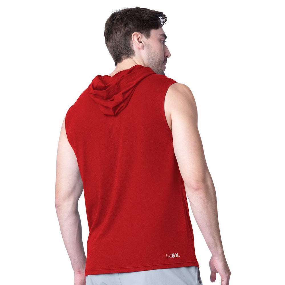 San Francisco 49ers MSX by Michael Strahan Action Sleeveless Pullover Hoodie Scarlet