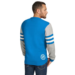 Los Angeles Chargers Tommy Hilfiger Acrylic Crewneck Pullover Sweater Powder Blue/Heather Gray