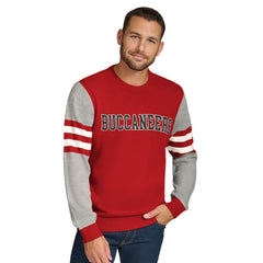 Tampa Bay Buccaneers Tommy Hilfiger Acrylic Crewneck Pullover Sweater Red/Heather Gray