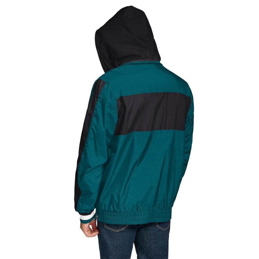 Philadelphia Eagles Tommy Hilfiger Gael Lightweight Half-Zip Hoodie Jacket Green