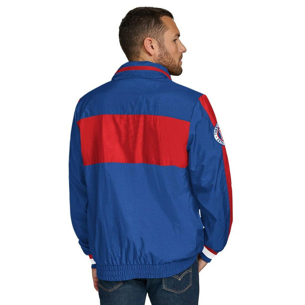 New York Giants Tommy Hilfiger Gael Lightweight Half-Zip Hoodie Jacket Royal