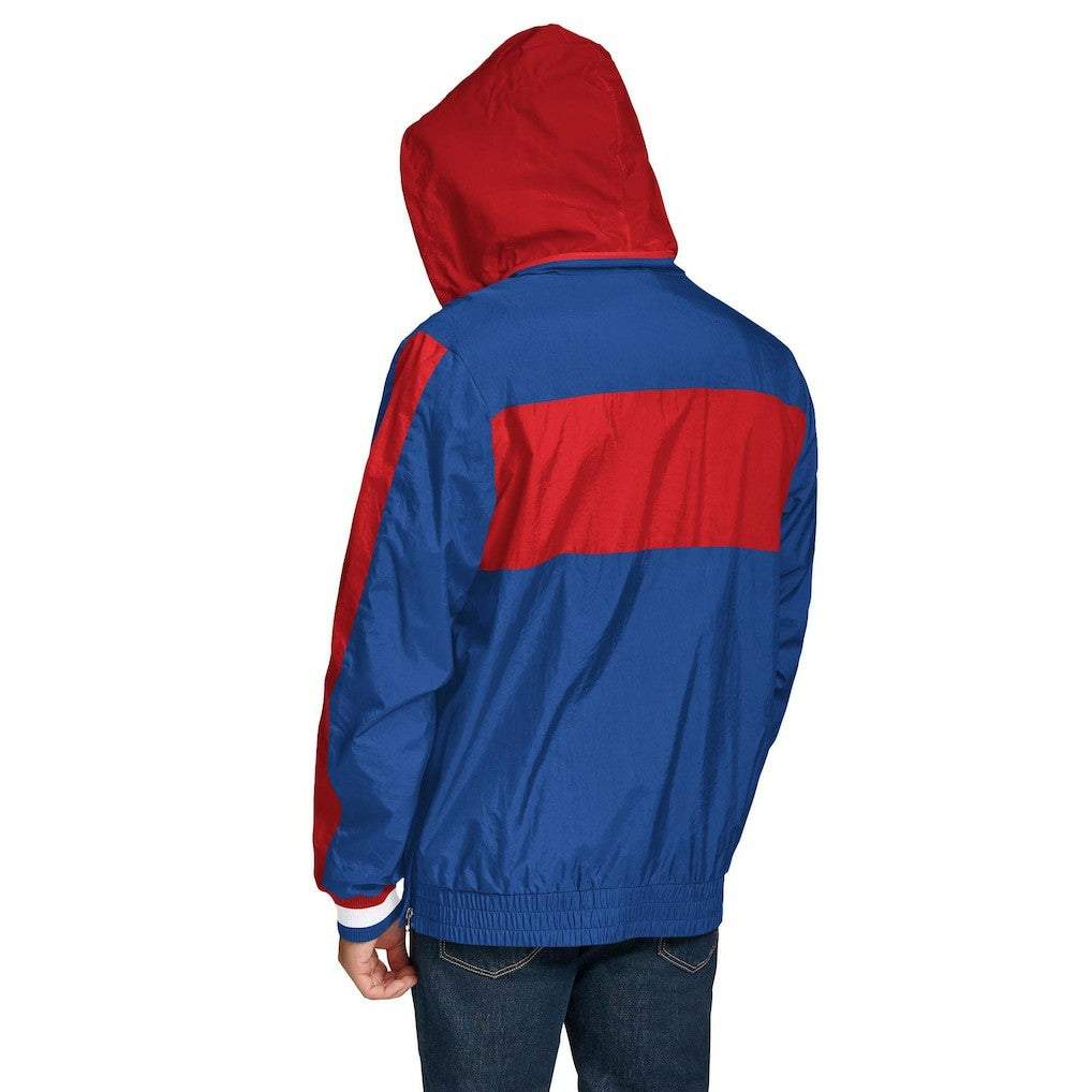 New York Giants Tommy Hilfiger Gael Lightweight Half-Zip Hoodie Jacket Royal
