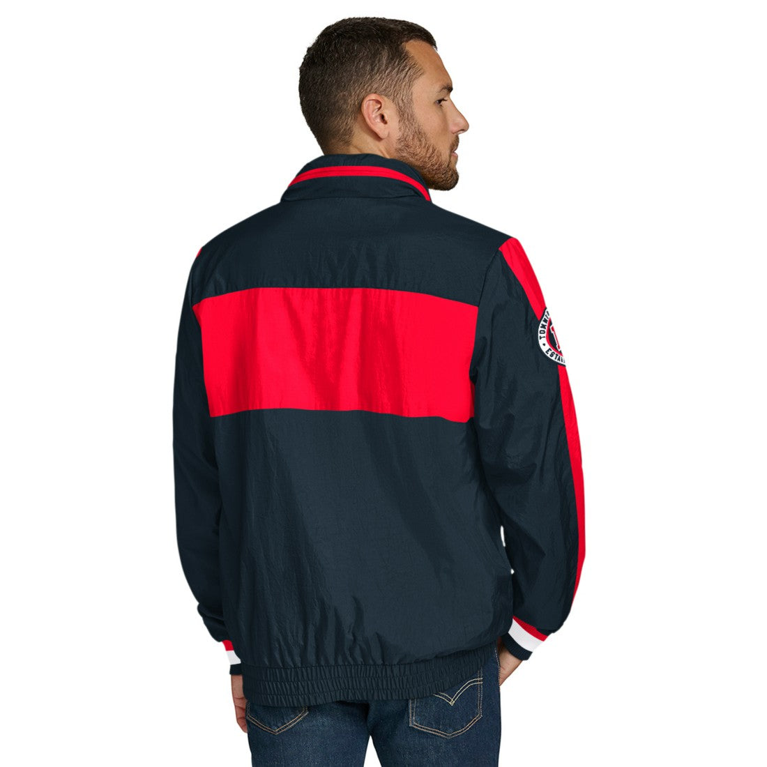Houston Texans Tommy Hilfiger Gael Lightweight Half-Zip Pullover Hoodie Jacket Navy