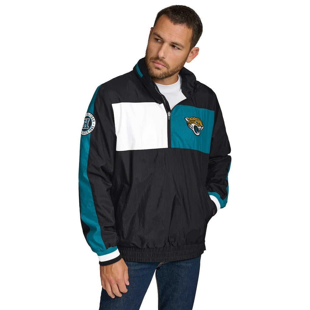Jacksonville Jaguars Tommy Hilfiger Gael Lightweight Half-Zip Pullover Hoodie Jacket Black