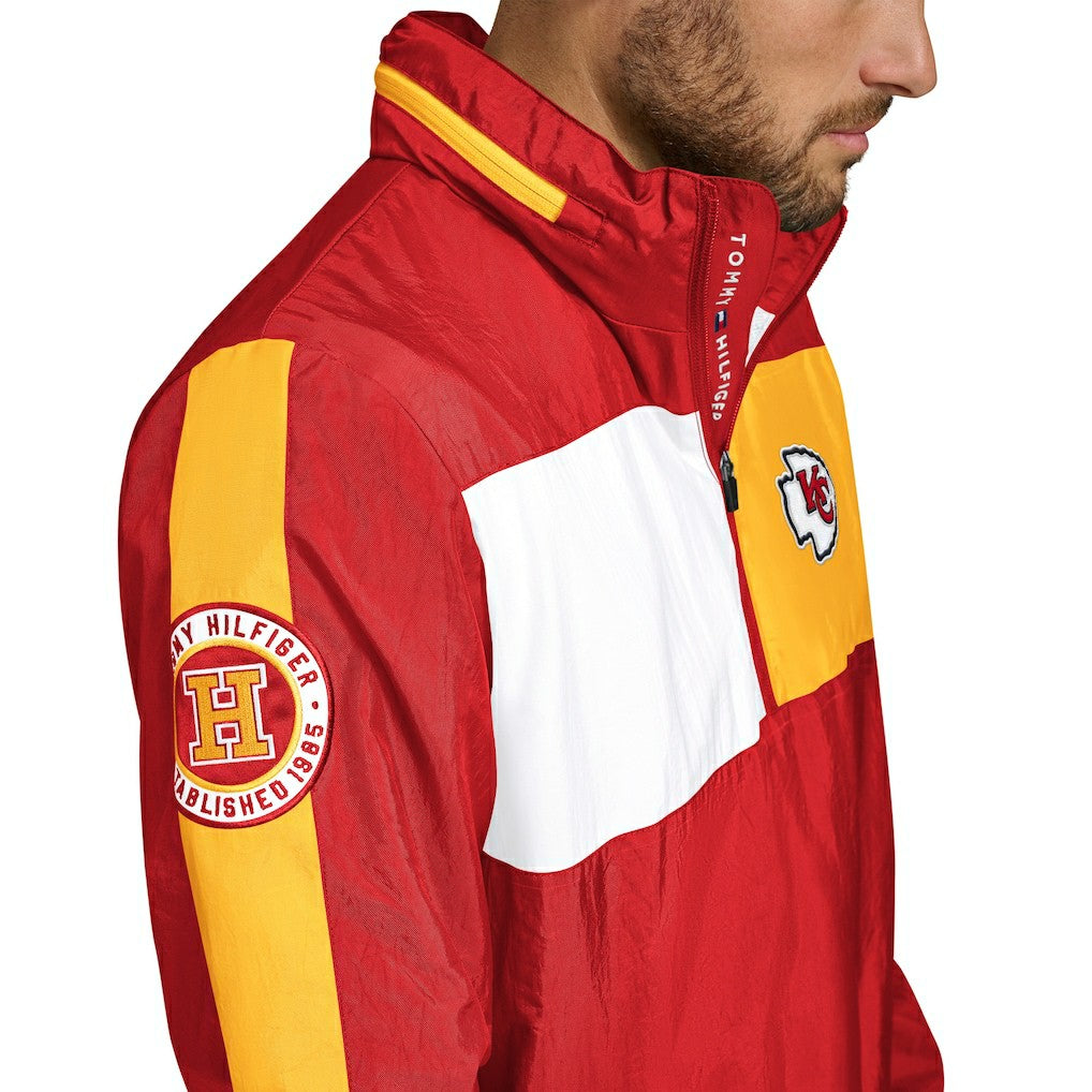 Kansas City Chiefs Tommy Hilfiger Gael Lightweight Half-Zip Hoodie Jacket Red