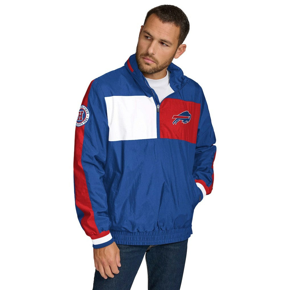 Buffalo Bills Tommy Hilfiger Gael Lightweight Half-Zip Hoodie Jacket Royal