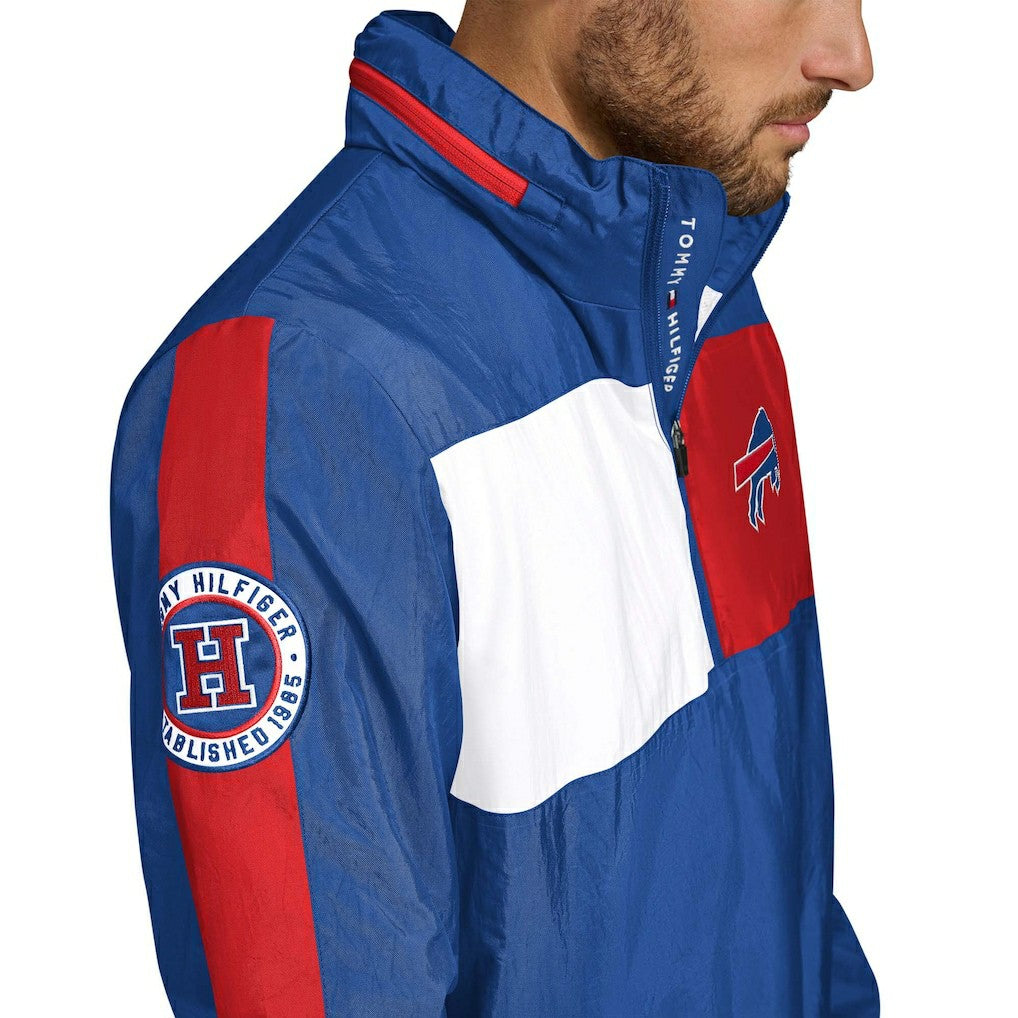 Buffalo Bills Tommy Hilfiger Gael Lightweight Half-Zip Hoodie Jacket Royal
