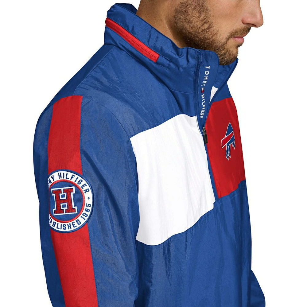 Buffalo Bills Tommy Hilfiger Gael Lightweight Half-Zip Hoodie Jacket Royal