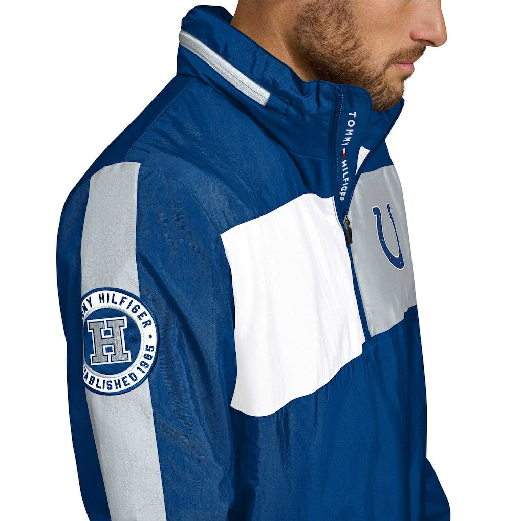 Indianapolis Colts Tommy Hilfiger Gael Lightweight Half-Zip Pullover Hoodie Jacket Royal