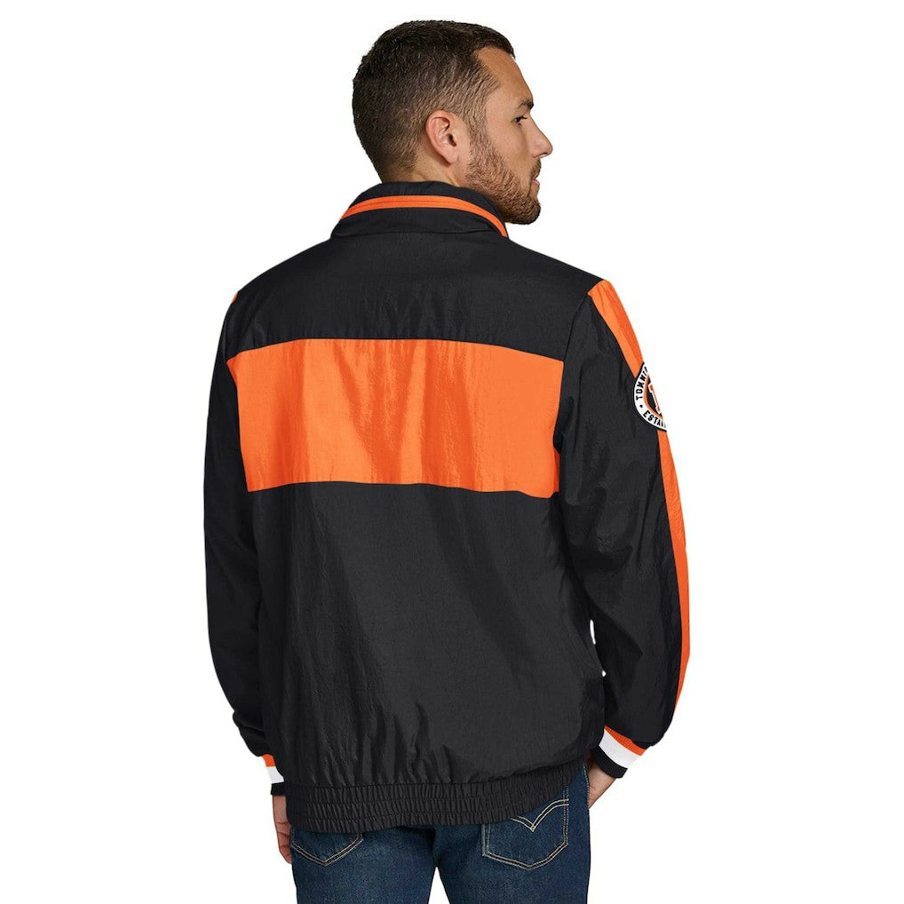 Cincinnati Bengals Tommy Hilfiger Gael Lightweight Half-Zip Pullover Hoodie Jacket Black