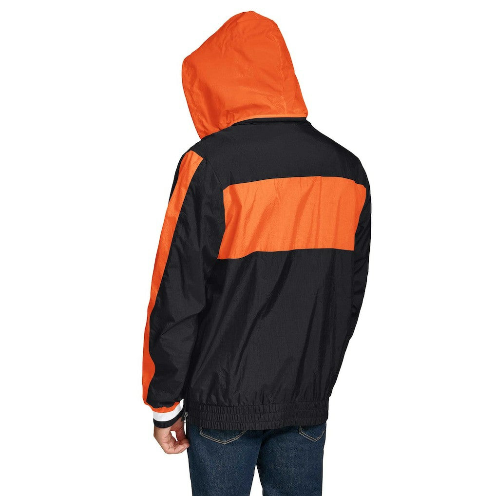 Cincinnati Bengals Tommy Hilfiger Gael Lightweight Half-Zip Pullover Hoodie Jacket Black