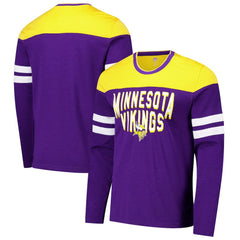 Minnesota Vikings G-III Sports by Carl Banks Adaptive Hail Mary Long Sleeve T-Shirt Purple/Gold