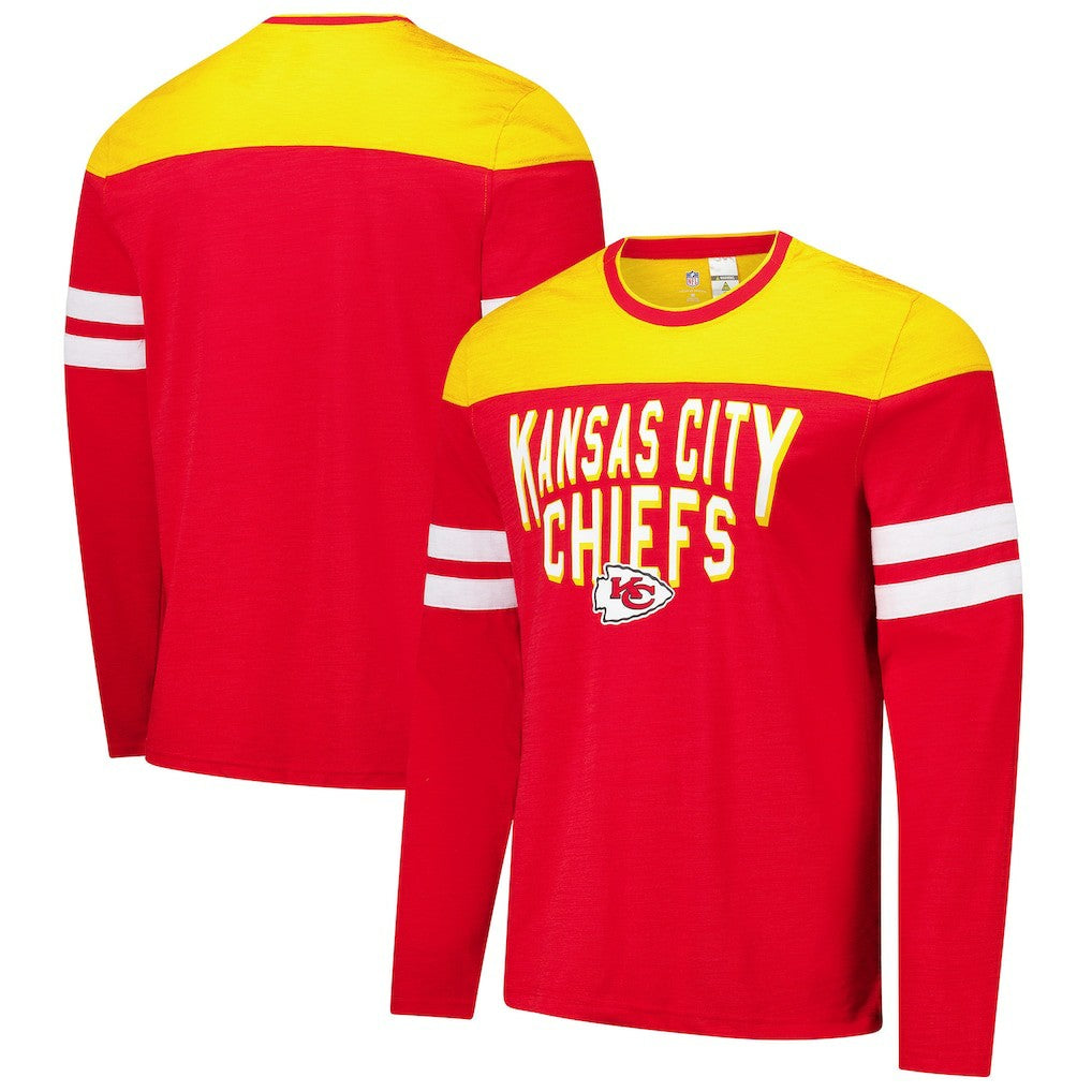 Kansas City Chiefs G-III Sports by Carl Banks Adaptive Hail Mary Long Sleeve T-Shirt Red/Gold