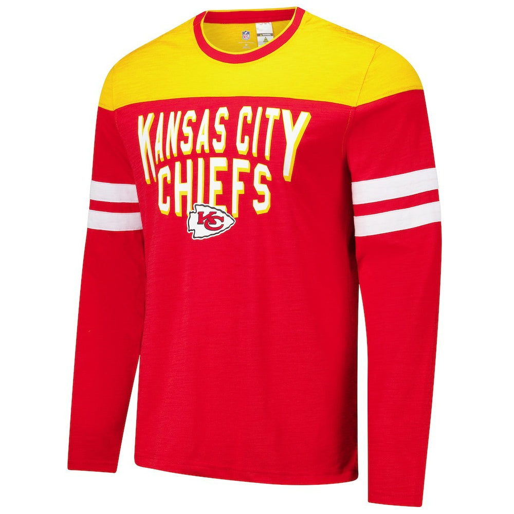 Kansas City Chiefs G-III Sports by Carl Banks Adaptive Hail Mary Long Sleeve T-Shirt Red/Gold