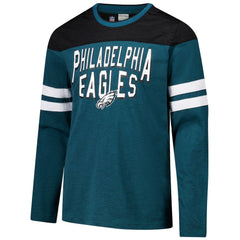 Philadelphia Eagles G-III Sports by Carl Banks Adaptive Hail Mary Long Sleeve T-Shirt Midnight Green/Black