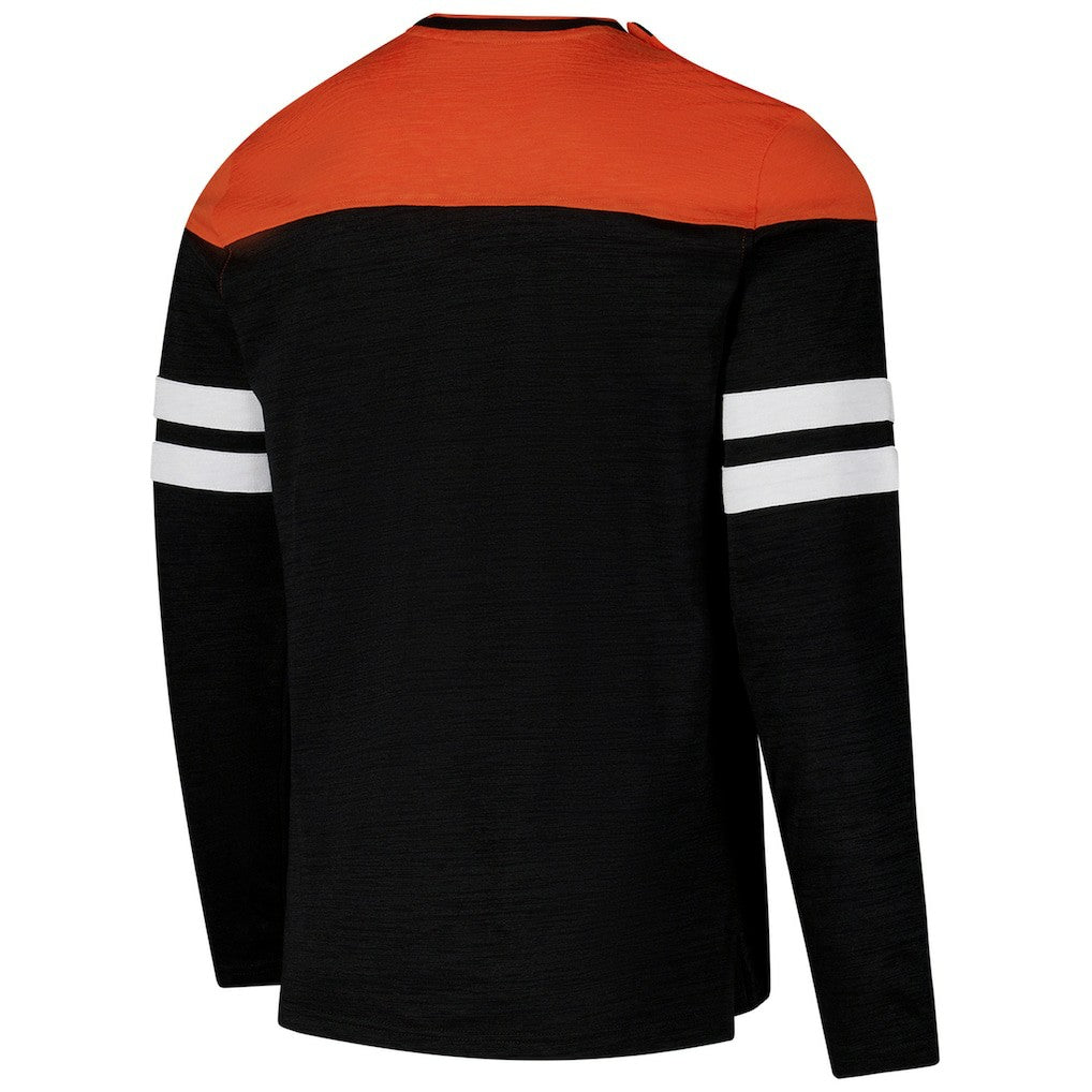 Cincinnati Bengals G-III Sports by Carl Banks Adaptive Hail Mary Long Sleeve T-Shirt Black/Orange