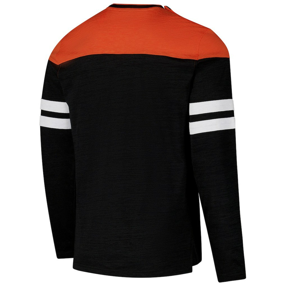 Cincinnati Bengals G-III Sports by Carl Banks Adaptive Hail Mary Long Sleeve T-Shirt Black/Orange