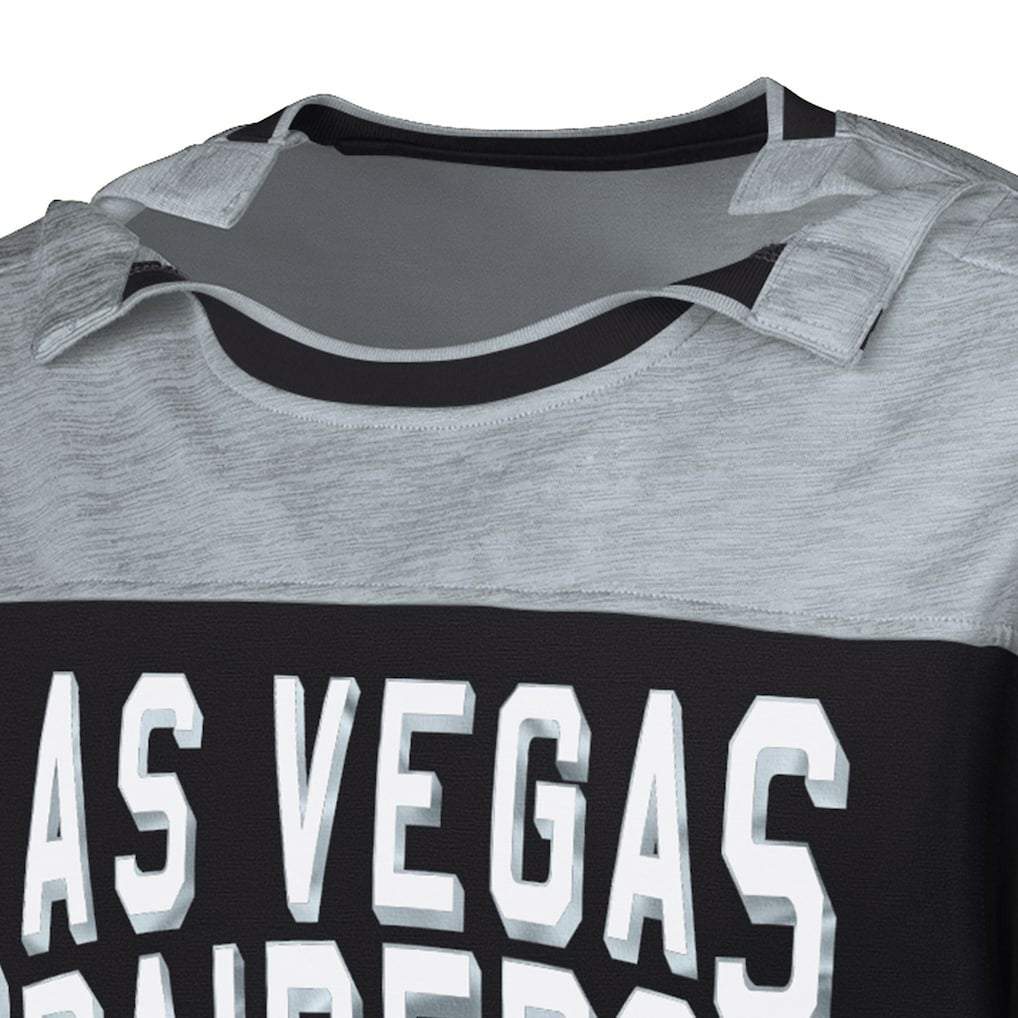 Las Vegas Raiders G-III Sports by Carl Banks Adaptive Hail Mary Long Sleeve T-Shirt Black/Silver