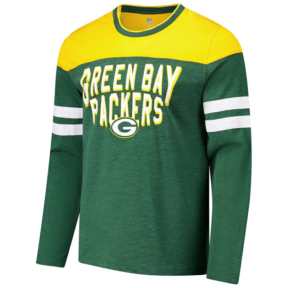 Green Bay Packers G-III Sports by Carl Banks Adaptive Hail Mary Long Sleeve T-Shirt Green/Gold