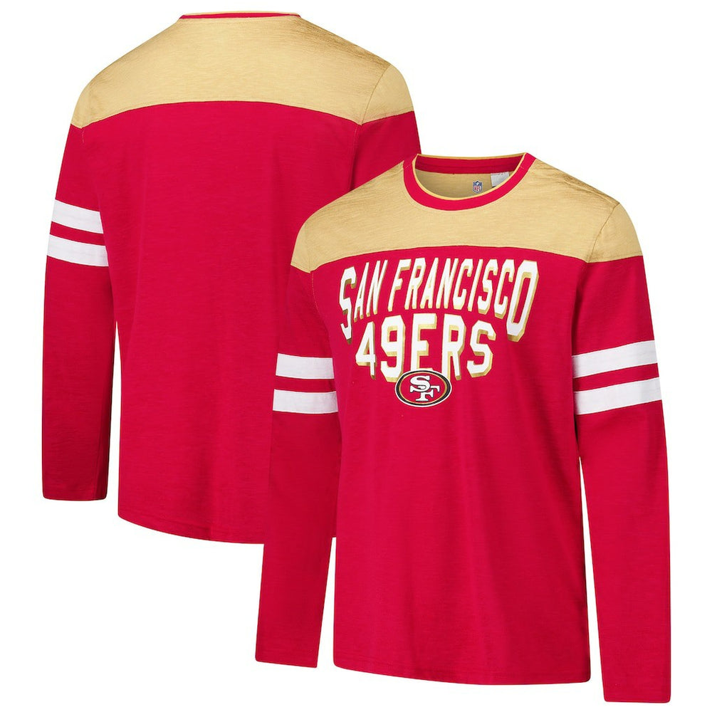 San Francisco 49ers G-III Sports by Carl Banks Adaptive Hail Mary Long Sleeve T-Shirt Scarlet/Gold