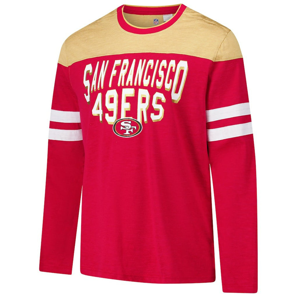 San Francisco 49ers G-III Sports by Carl Banks Adaptive Hail Mary Long Sleeve T-Shirt Scarlet/Gold