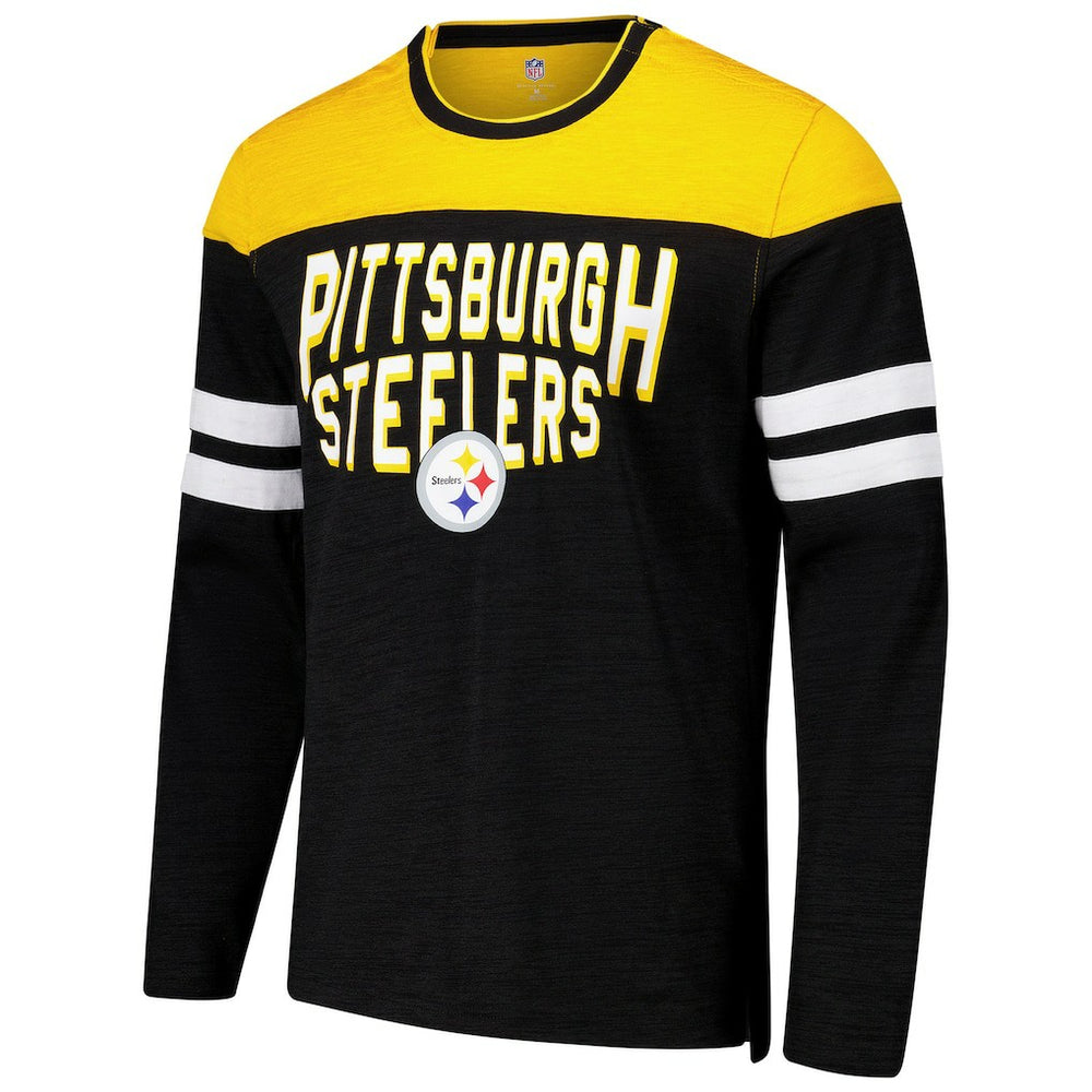 Pittsburgh Steelers G-III Sports by Carl Banks Adaptive Hail Mary Long Sleeve T-Shirt Black/Gold