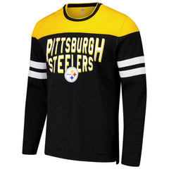 Pittsburgh Steelers G-III Sports by Carl Banks Adaptive Hail Mary Long Sleeve T-Shirt Black/Gold
