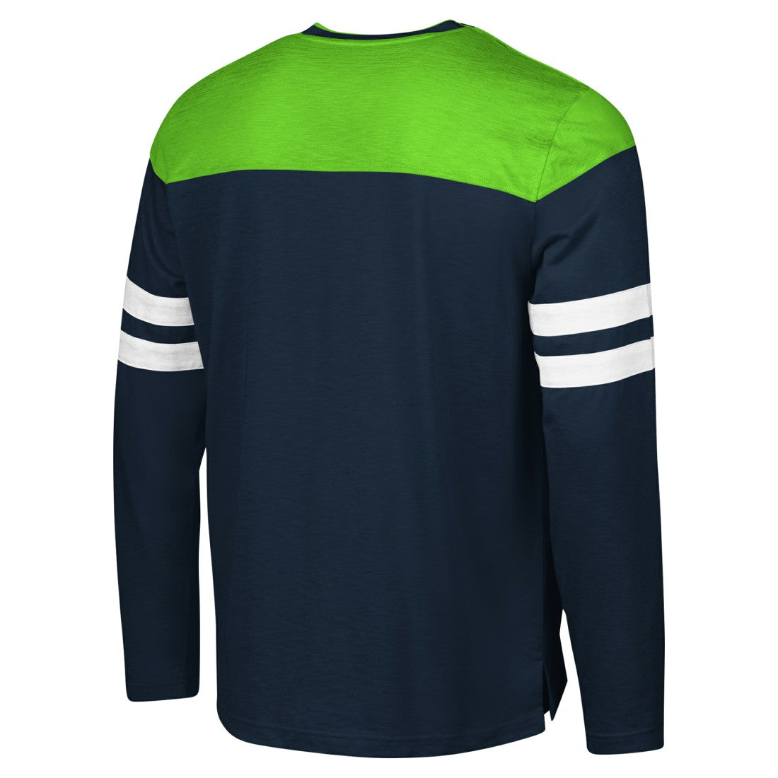 Seattle Seahawks G-III Sports by Carl Banks Adaptive Hail Mary Long Sleeve T-Shirt College Navy/Neon Green