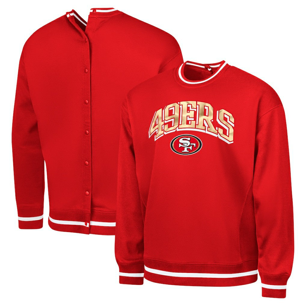San Francisco 49ers G-III Sports by Carl Banks Adaptive Blocker Fleece Pullover Sweatshirt Scarlet