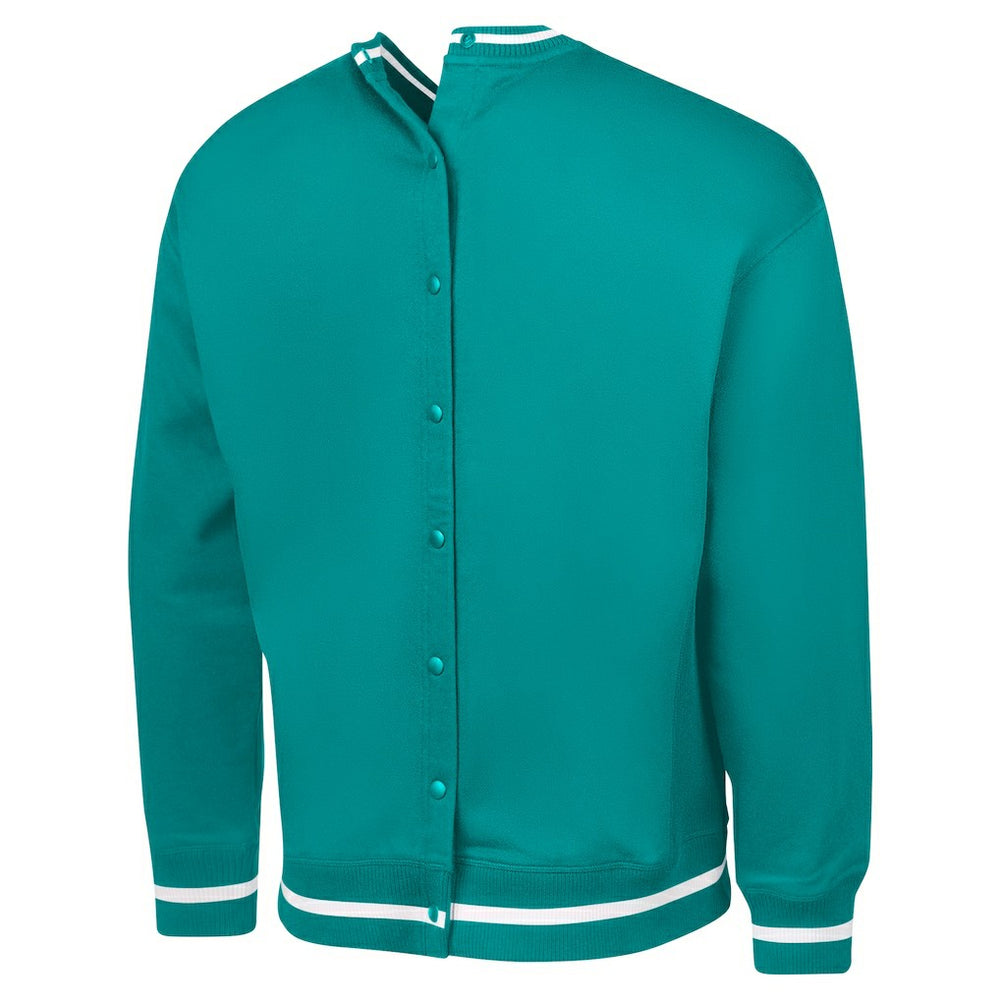 Miami Dolphins G-III Sports by Carl Banks Adaptive Blocker Fleece Pullover Sweatshirt Aqua