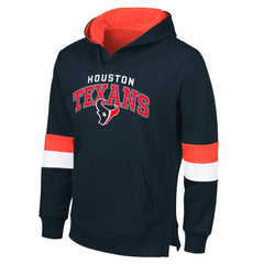 Houston Texans G-III Sports by Carl Banks Adaptive Faceoff Pullover Hoodie Navy/Red