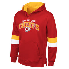 Kansas City Chiefs G-III Sports by Carl Banks Adaptive Faceoff Pullover Hoodie Red/Gold
