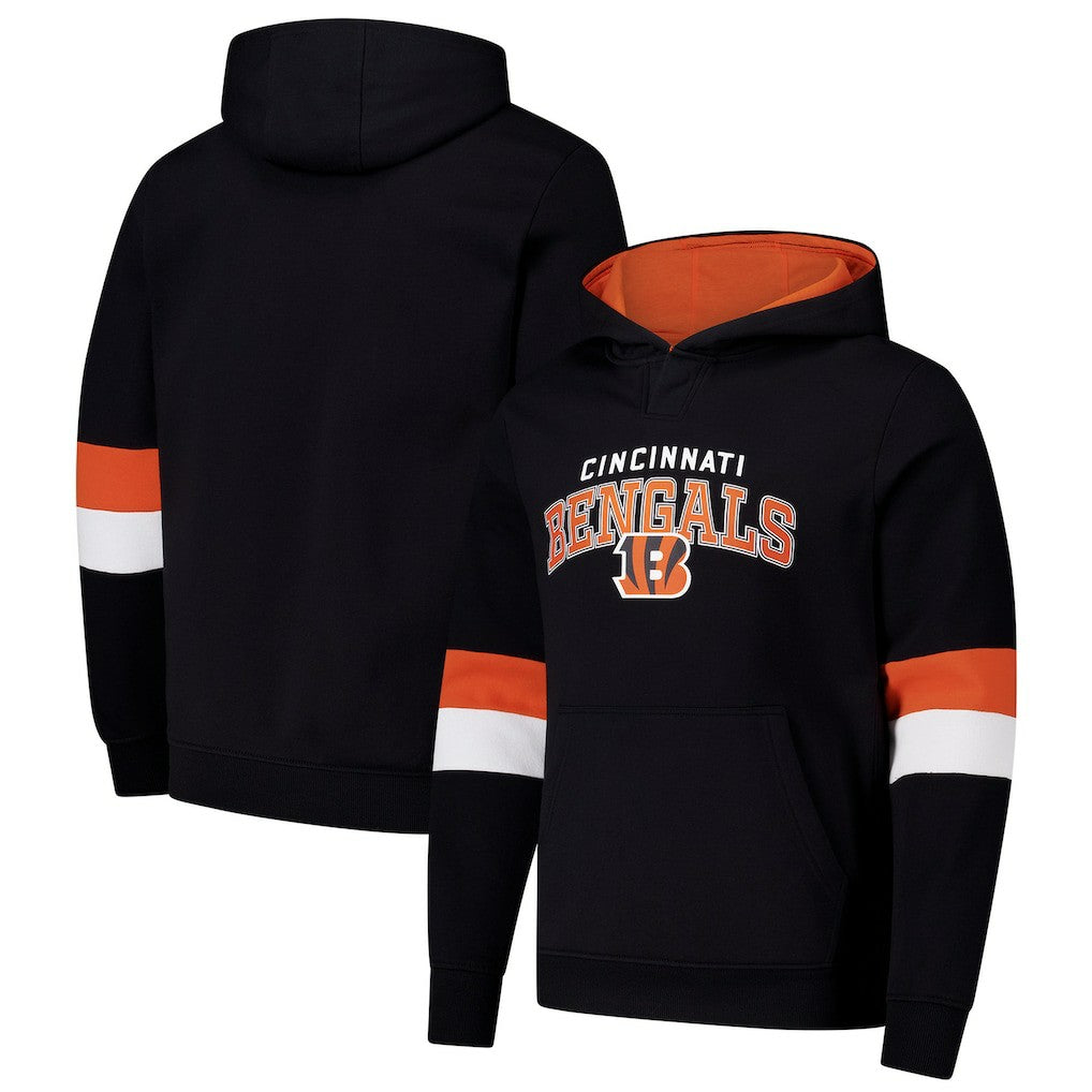 Cincinnati Bengals G-III Sports by Carl Banks Adaptive Faceoff Pullover Hoodie Black/Orange
