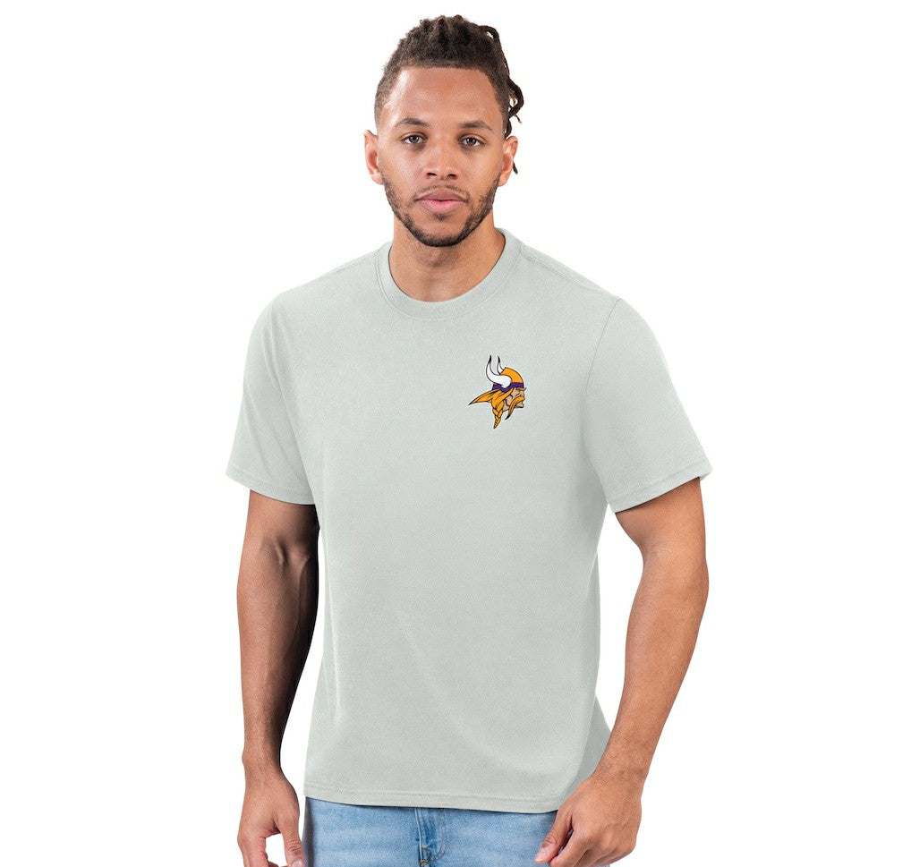Minnesota Vikings Margaritaville Flip Flop T-Shirt Gray