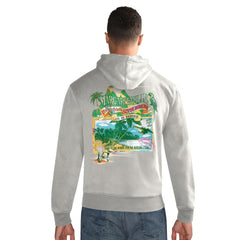 Las Vegas Raiders Margaritaville Time Flies Garment Dyed Pullover Hoodie Gray