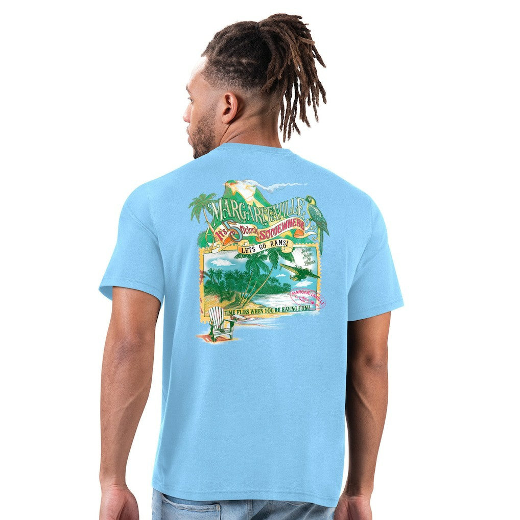 Los Angeles Rams Margaritaville Time Flies T-Shirt Light Blue