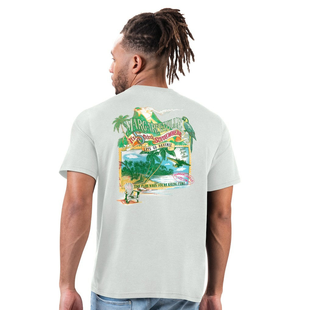 Baltimore Ravens Margaritaville Time Flies T-Shirt Gray