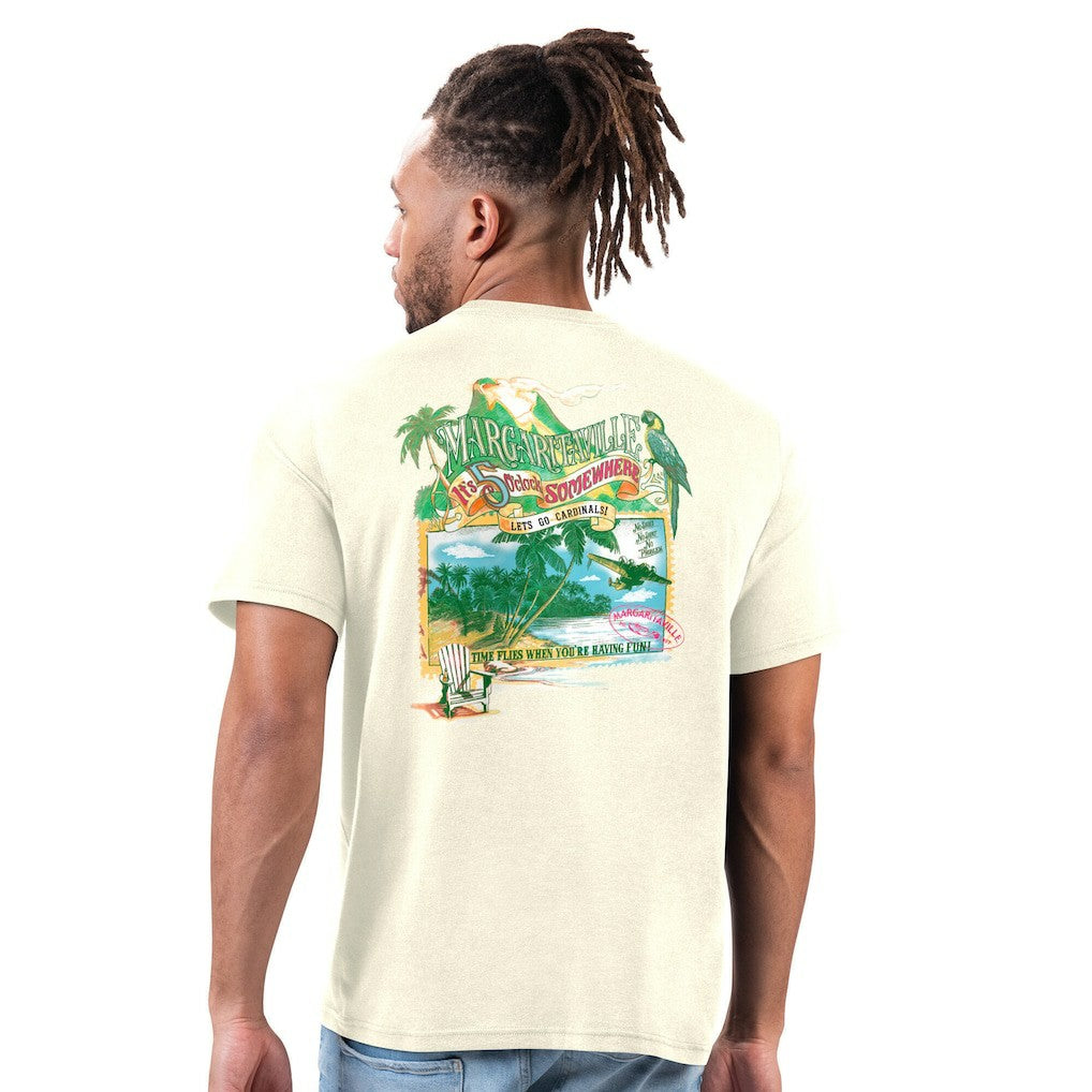 Arizona Cardinals Margaritaville Time Flies T-Shirt Cream